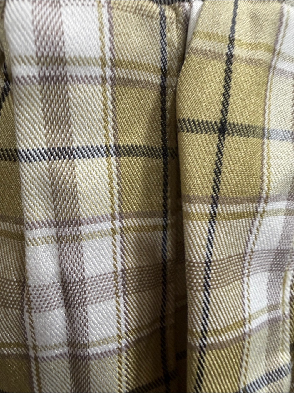 💛 5 for $25! NWT O. Vianca Olive Plaid Pleated Mini Skirt - Large - Picture 6 of 7